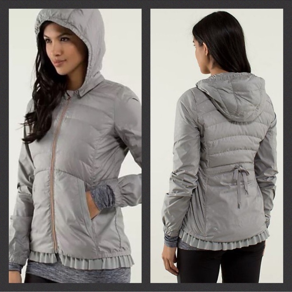 DOWN front Hoodied  Lululemon Spring Fling Jacket Windbreaker Grey s6 pricefirm
